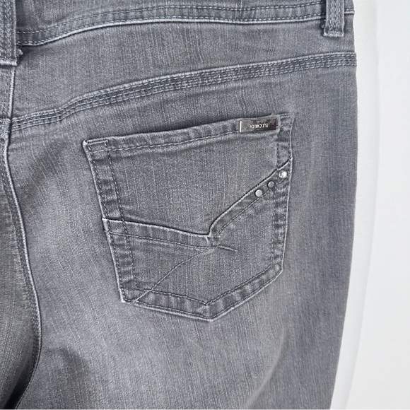 Chicos So Slimming Grey Straight Leg Jeans size 1/8 short - Picture 5 of 6